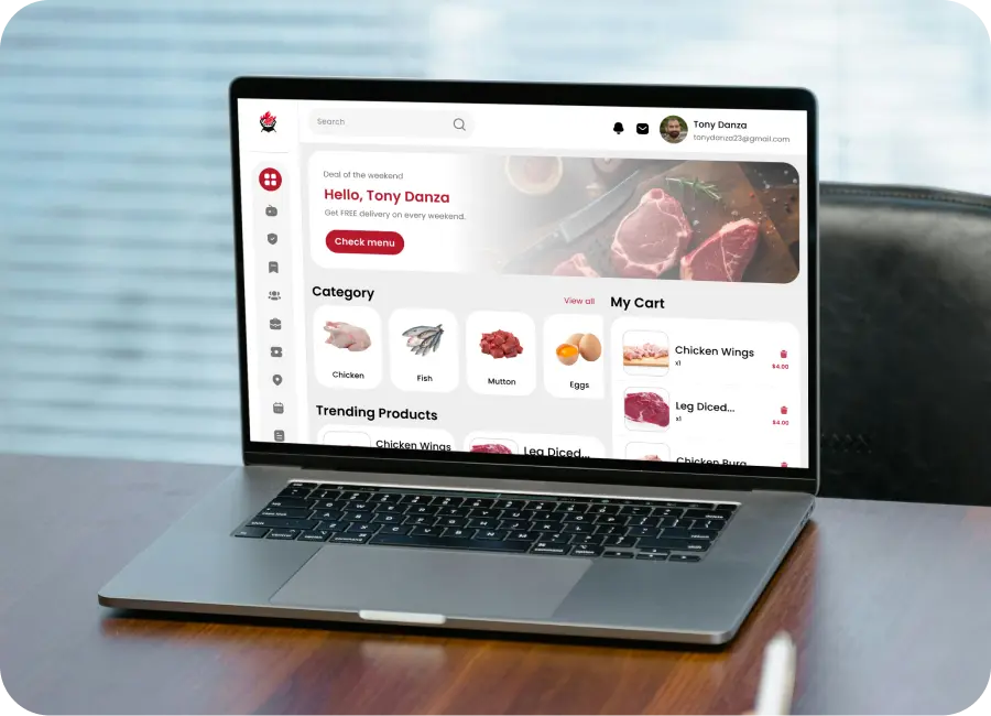 Meat, fish and perishables delivery platform