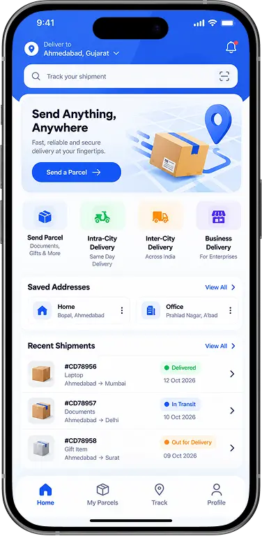 Courier Delivery App - Live Tracking