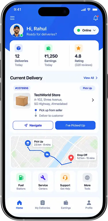Courier Driver App - Job Request