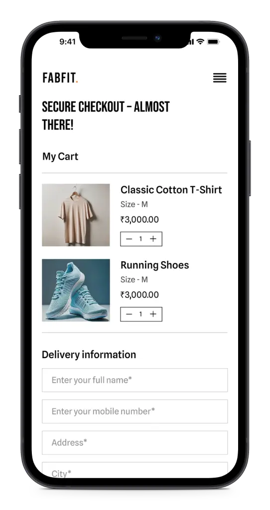 Mobile App Features App Screen