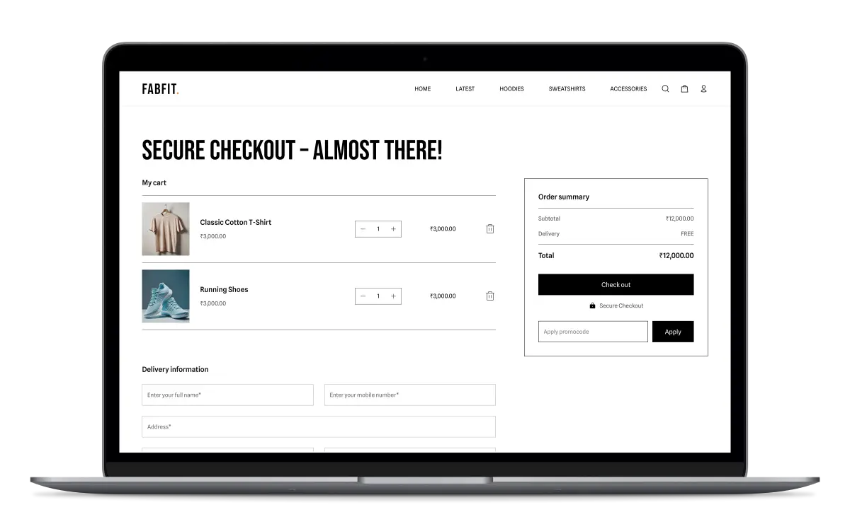 Website Features App Screen