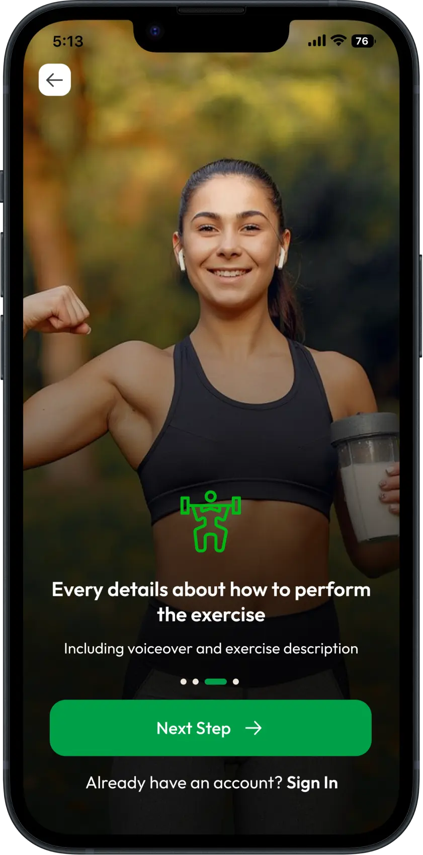 Trainer App Features App Screen