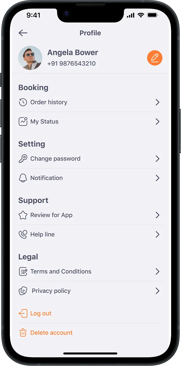 Fuel Delivery Driver App - Profile
