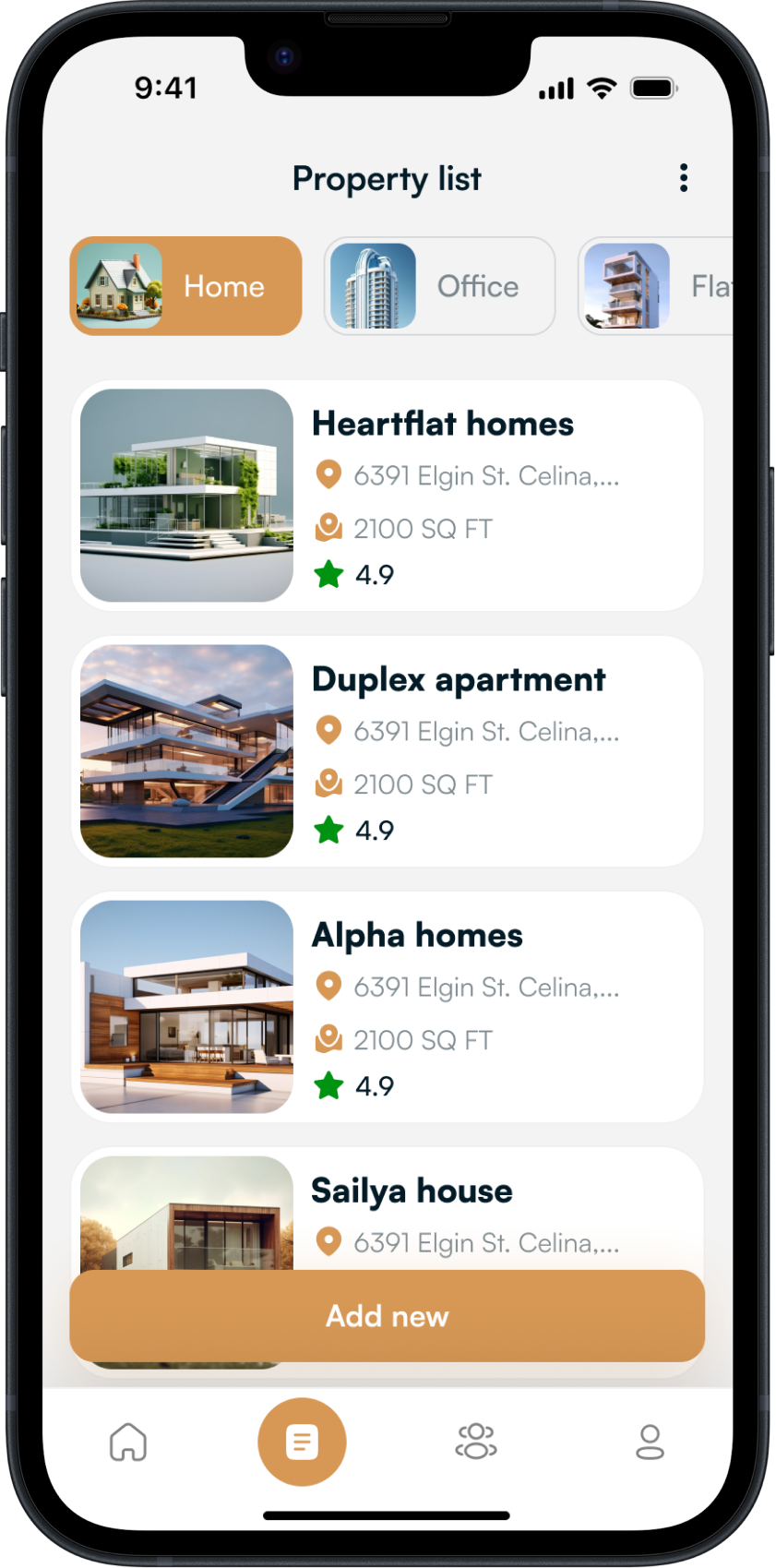 Agent App Features App Screen