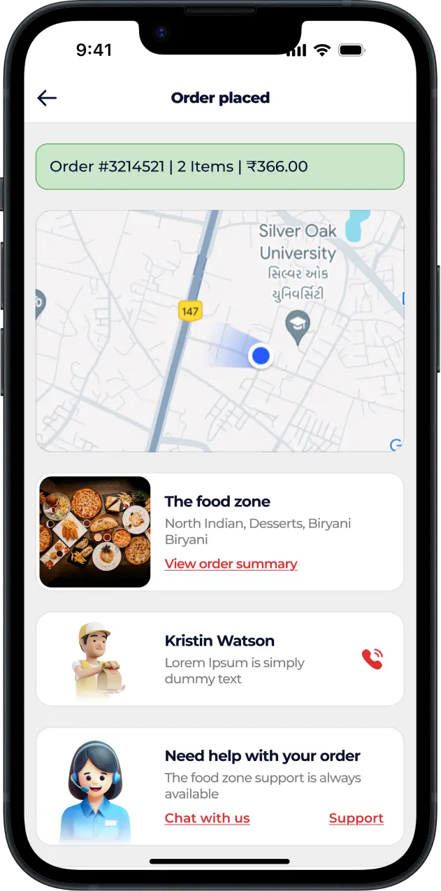 Restaurant App Order Page
