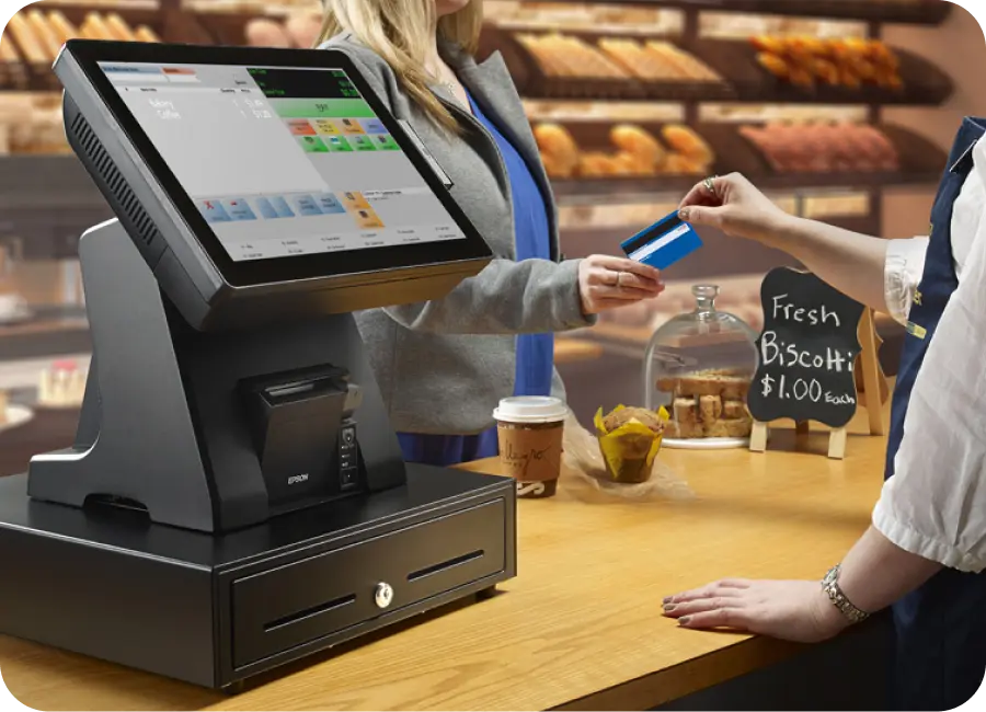 POS and in-store management system interface
