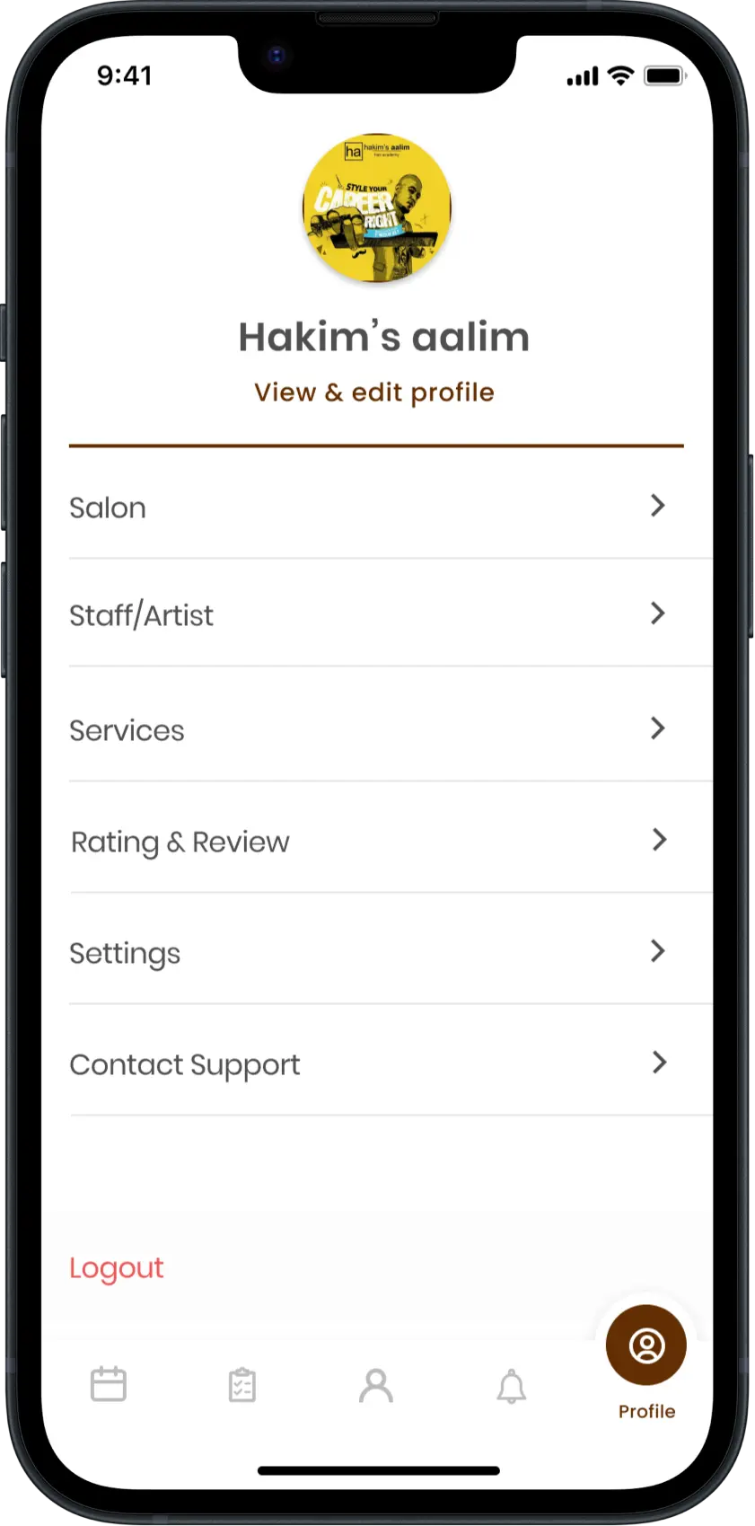 Service Provider App Features App Screen
